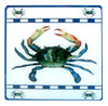 Chesapeake Bay Blue Crab Kitchen Dining Glass Trivet