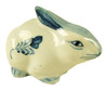 Bunny Rabbit Porcelain Toothpick Holder Porcelain Blue and White