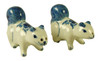 Porcelain Blue and White Squirrel Salt and Pepper Shaker