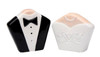 Perfect Wedding Tuxedo and Bridal Gown Salt and Pepper Shakers Set