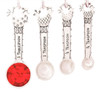 Rooster Pewter Measuring Spoons Set of 4 Bakers Cook Kitchen Tools