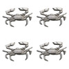 Elegant Metal Aluminum Crab Napkin Rings Set of 4