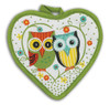 Lifes A Hoot Whimsical Owls Heart Shaped Kitchen Pot Holder