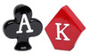 Poker Hand Ace of Clubs King of Diamonds Salt and Pepper Shakers