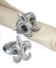 Elegant Fleur de Lis Napkin Rings Set of 4