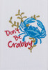 Dont Be Crabby Blue Crab Embroidered Waffle Kitchen Dish Towel