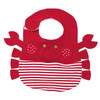 Bright Red Crab with Appliqued Pocket Cloth Boy or Girl Baby Toddler Bib