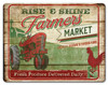 Rise and Shine Farmers Market Farm Fresh Glass 10 Inch Kitchen Bar Cutting Board