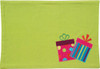 Winter Whimsy Lime Green Holiday Gifts Placemats Set of 4 100% Cotton