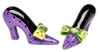 Purple Heels Green Bow Salt and Pepper Shakers Set