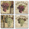 Chateau Absorbent Tumbled Stone Coasters Set of 4 Highalnd Graphics