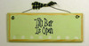 Tropical Tiki Bar is Open Painted Wood Sign Green 9 Inches