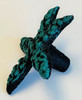 Teal and Black Starfish Drawer Pull Painted Cast Iron Distressed Finish