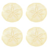 Coastal Sand Dollar Fused Glass 8 Inch Round Serving Plates Set of 4 Gallerie II