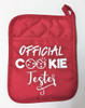 Official Cookie Tester Holiday Kitchen Pocket Mitt Pot Holder Neoprene Back Red