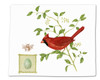 Alice's Cottage Red Cardinal on Branch Flour Sack Kitchen Towel 36 Inches