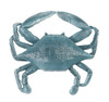 Blue Crackle Crab Tabletop Figurine 6.25 Inches