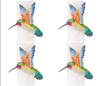 Hummingbirds Shaped Kitchen or Dining Room Napkin Rings Set of 4