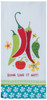 Hot Stuff Some Like it Hot Chili Peppers Kitchen Tea Towel