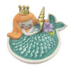 Petite and Pretty Teal Mermaid Trinket Dish or Ring Dish Ceramic