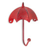 Red Umbrella Shaped Single Wall Hook Cast Iron