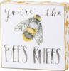 Primitives by Kathy You're the Bees Knees Block Tier Tray Sign 4 Inches