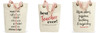 Mud Pie Grommeted Teacher Life Mentor Best Ever Canvas Tote Bags Set of 3