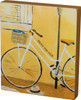 Primitives by Kathy Enjoy The Ride Bicycle Block Wood Sign 7 Inches Yellow