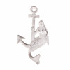 Beachcombers Mermaid on Anchor Single Wall Hook Painted Metal Distressed Finish