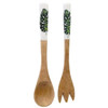 Midwest CBK Palm Leaf Salad Servers Spoon Fork Set of 2 Mango Wood