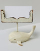 Whale Business Card Holder Painted Cast Iron Rusted Finish