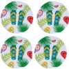 Flip Flops and Palms Braided Placemats Kitchen or Dining Table Set of 4 Round