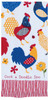 Patriotic Cock a Doodle Doo Chickens Farmhouse Dual Purpose Terry Kitchen Towel