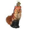 Old World Christmas Vintage Inspired Fox Holiday Ornament Glass