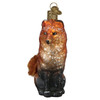 Old World Christmas Vintage Inspired Fox Holiday Ornament Glass