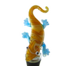 Lizard Wine Bottle Topper Glass and Metal 5.5 Inches