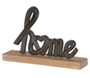 Home Letters with Heart Cutout Tabletop Figurine Metal 10 Inches