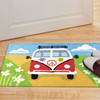 Jellybean Touring Peace Van 30 X 20 Inches Accent Throw Rug Washable