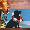 Jellybean Black Lab Dog Life Preserver 33 X 21 Inches Accent Throw Rug Washable