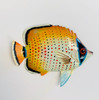 Tropical Fish Yellow and White Wall Plaque Resin 6 Inches