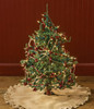 Park Designs Jute Burlap Ruffled 24 Inch Christmas Holiday Tabletop Tree Skirt