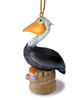 Cape Shore Pelican Resting on Piling Christmas Holiday Ornament Resin