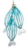 Midwest CBK Stringer of Three Blue Fish Glass Christmas Holiday Ornament
