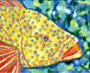 Yellow Spotted Tropical Fish 6X6 Inches Ceramic Tile