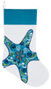 Coastal Meridian Starfish Embroidered 20 Inch Christmas Holiday Stocking