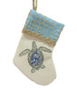 December Diamonds Sea Turtle Blue Jewels Christmas Stocking Ornament 6.25 Inches