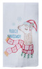 Fa La La Llama Fleece Navidad Holiday Embroidered Kitchen Dish Flour Sack Towel