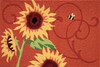 Sunny Yellow Sunflower Solstice 30 x 20 Inches Area Accent Rug