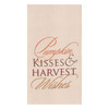 Pumpkin Kisses and Harvest Wishes Embroidered Kitchen Dish Towel