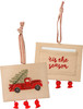 Tis the Season Red Pickup Truck Christmas Ornament Gift Card Holder